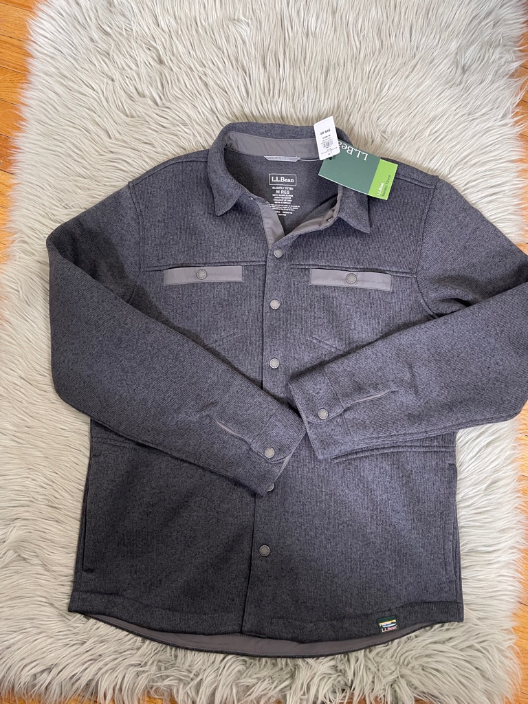 L.L. Bean Men’s Dark Gray Wool-Blend Button Jacket